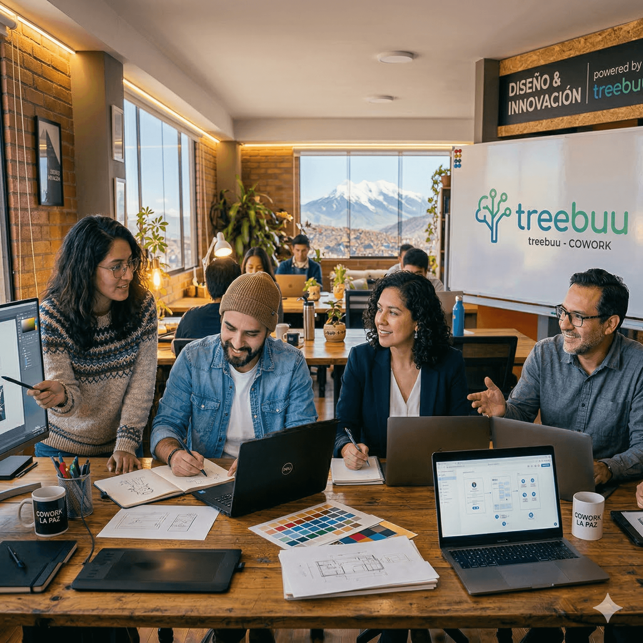 Equipo trabajando en Treebuu